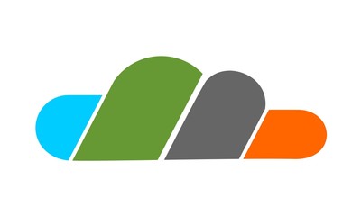 the idea of simple abstract symbol of technology, solution, connection, internet, computer, network, is the cloud