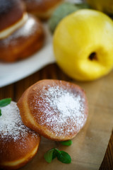 donuts with quince filling sprinkled