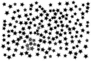  étoiles noires sur fond blanc 