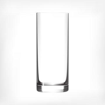 Empty drinking highball glass cup