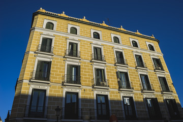 Obraz premium oldest street in the capital of Spain, the city of Madrid, its a