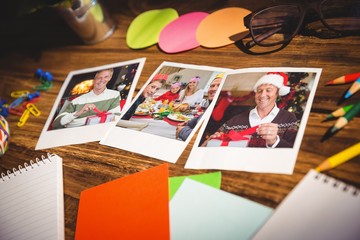 Office supplies and blank instant photos