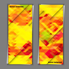 Set of banner templates with abstract background.