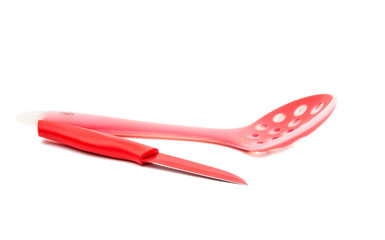 Red kitchen tools