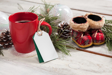The a cup of coffee on the wooden table 