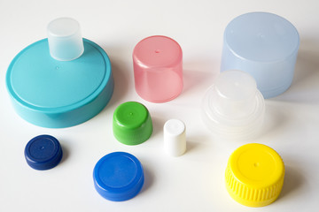colored plastic caps