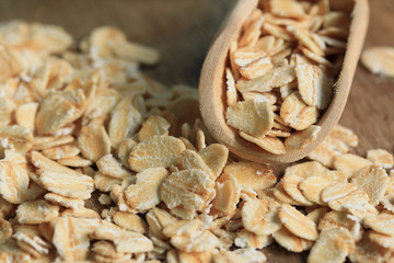 oat flakes on wood