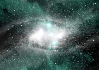 galaxy in a free space