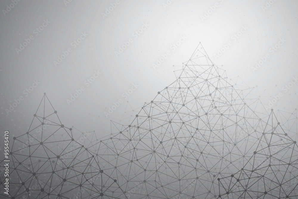 Poster abstract gray technology vector background. connection structure. vector abstract mountains peaks. p