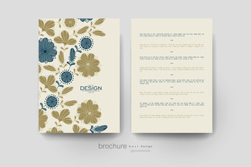 floral background vector brochure template. Flyer Layout