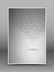 Abstract  gray technology vector background. Connection structure. Vector science background. Polygonal vector background. Vector abstract wallpaper