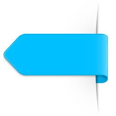 Long light blue arrow sticker with shadow & space for text