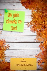 Composite image of happy thanksgiving