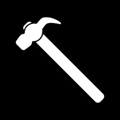 The hammer icon. Hammer symbol. Flat