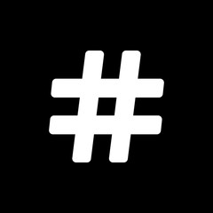 Fototapeta premium The hash icon. Hashtag symbol. Flat