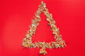 Creative design of christmas background with fir tree