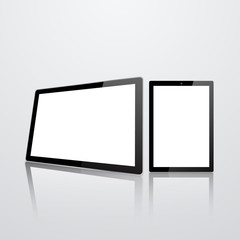 Realistic tablet pc computer. Vector eps10 illustration 