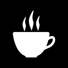 The coffee and cup icon. Tea symbol. Flat