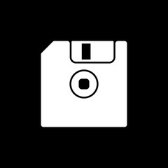 The floppy disk icon. Diskette symbol. Flat