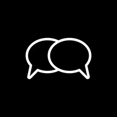 The speech bubbles icon. Talk symbol. Flat