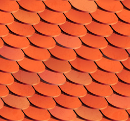 Seamless roof tiles. Vector background.