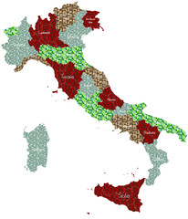 Fototapeta premium Karte von Italien