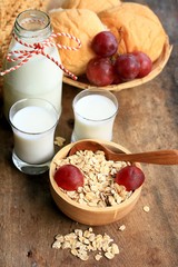 oat flakes with milk