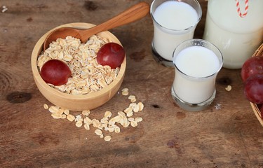 oat flakes with milk