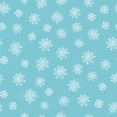 Winter doodles hand drawn seamless pattern