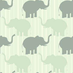 cute pastel elephant seamless vector pattern background illustration