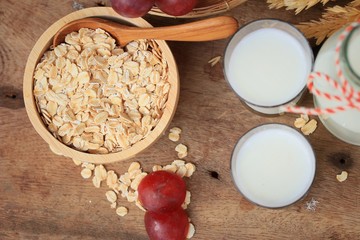 oat flakes with milk