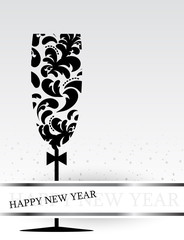 Happy New Year Flute card - 95548061
