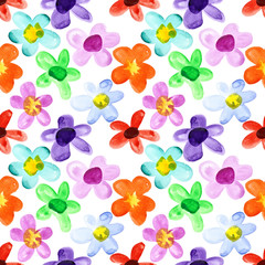 Multicoloured seamless floral pattern