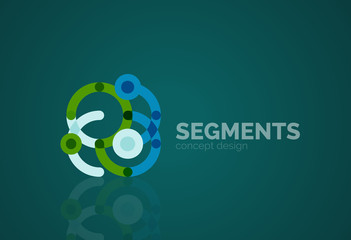 Vector outline minimal abstract geometric logo