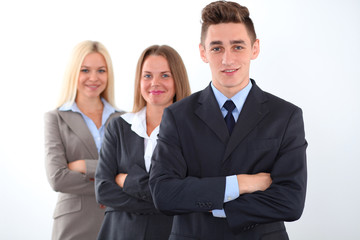 Sensitive young team leader