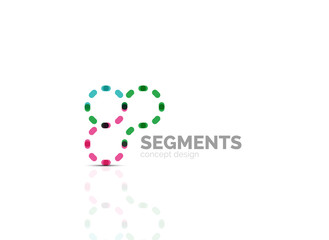 Vector outline minimal abstract geometric logo