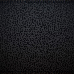 Black natural leather texture