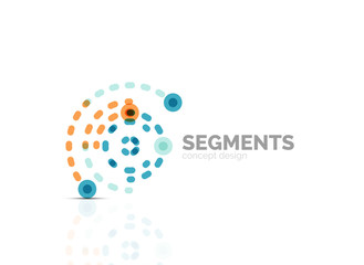 Vector outline minimal abstract geometric logo