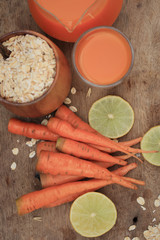 oat flakes with carrot juices