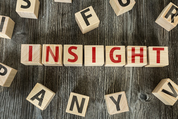 Wooden Blocks with the text: Insight