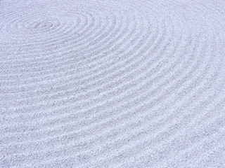 Fototapeta na wymiar 枯山水　庭園の砂紋