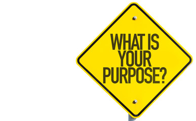 What Is Your Purpose? sign isolated on white background