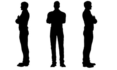 silhouettes of a men