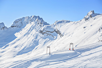Fototapeta na wymiar Ski area Zugspitze