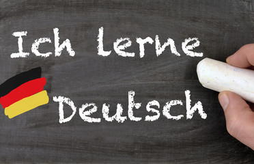 Ich lerne deutsch Kreidetafel