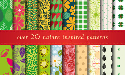 over 20 nature inspired patterns