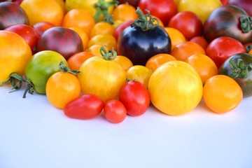 Fototapeta na wymiar Heirloom tomatoes mix