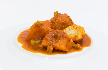 Pumpkin soup meatballs and tomato - Pumpkin kube 