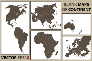 Blank Maps of Continent