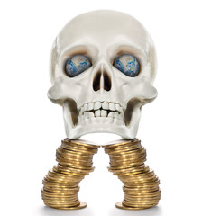 Sustainable financial support for international military terrorism. Elements of this image furnished by NASA (http://www.nasa.gov/)